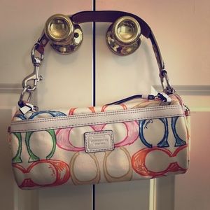 Coach roll purse in signature print